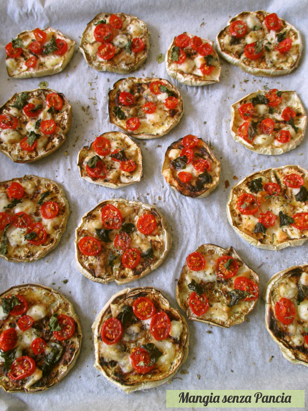 Pizzette di melanzane light, Mangia senza Pancia