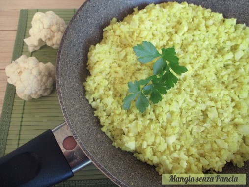 Finto riso di cavolfiore al curry, Mangia senza Pancia