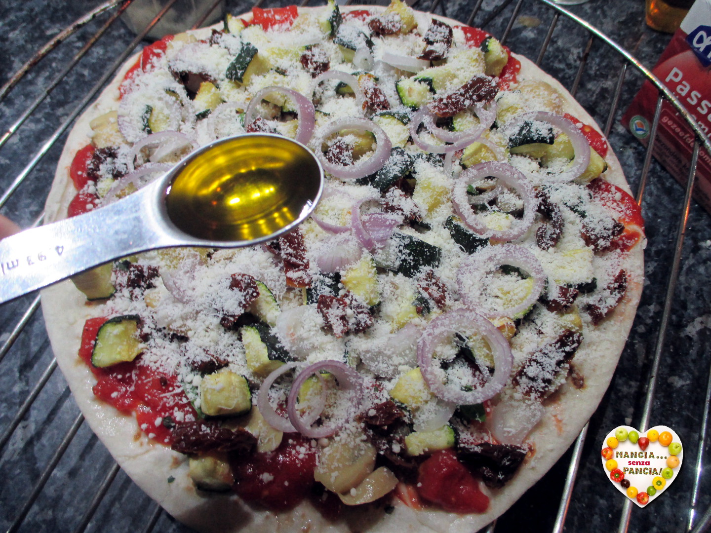 Piadipizza leggera con verdure grigliate, Mangia senza Pancia