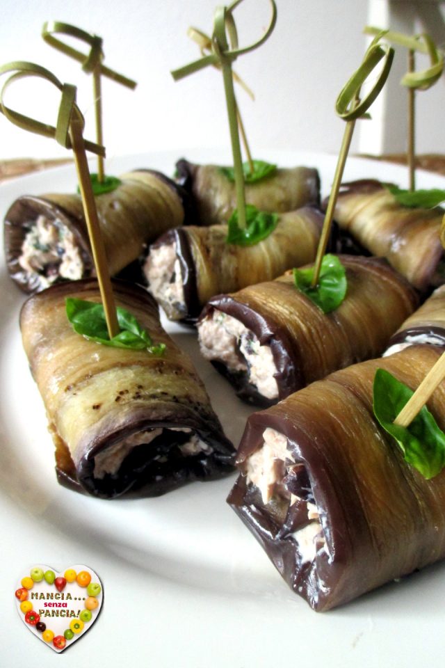 Involtini di melanzane con tonno e olive, Mangia senza Pancia