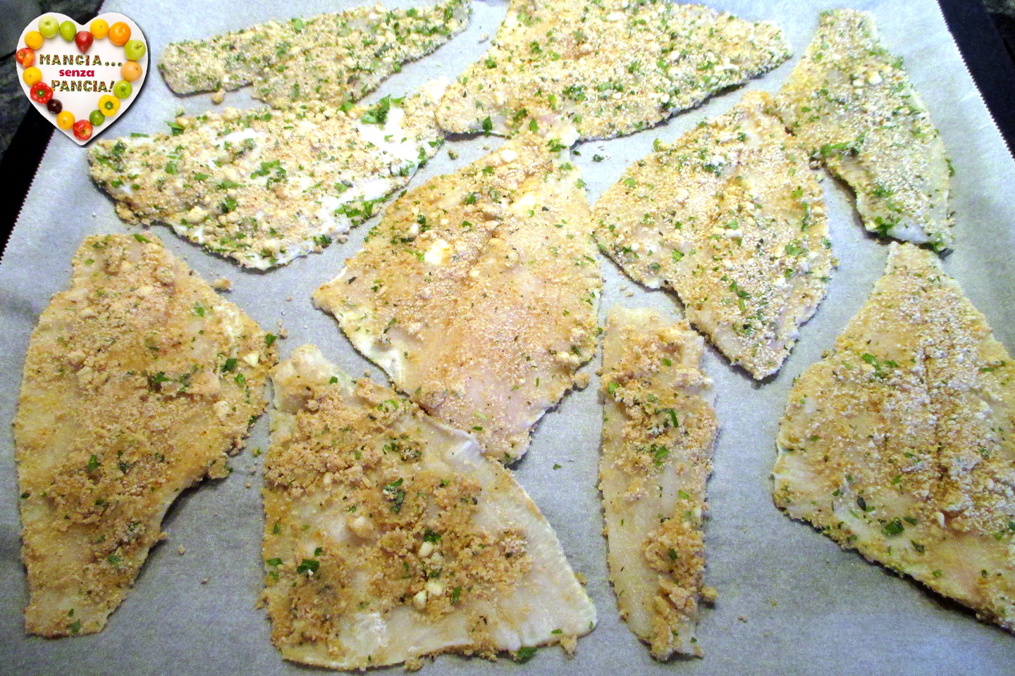 Filetti di pesce gratinati, Mangia senza Pancia