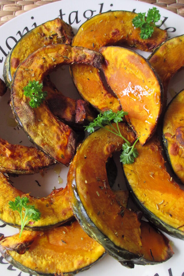 Zucca arrostita nella friggitrice ad aria, Mangia senza Pancia