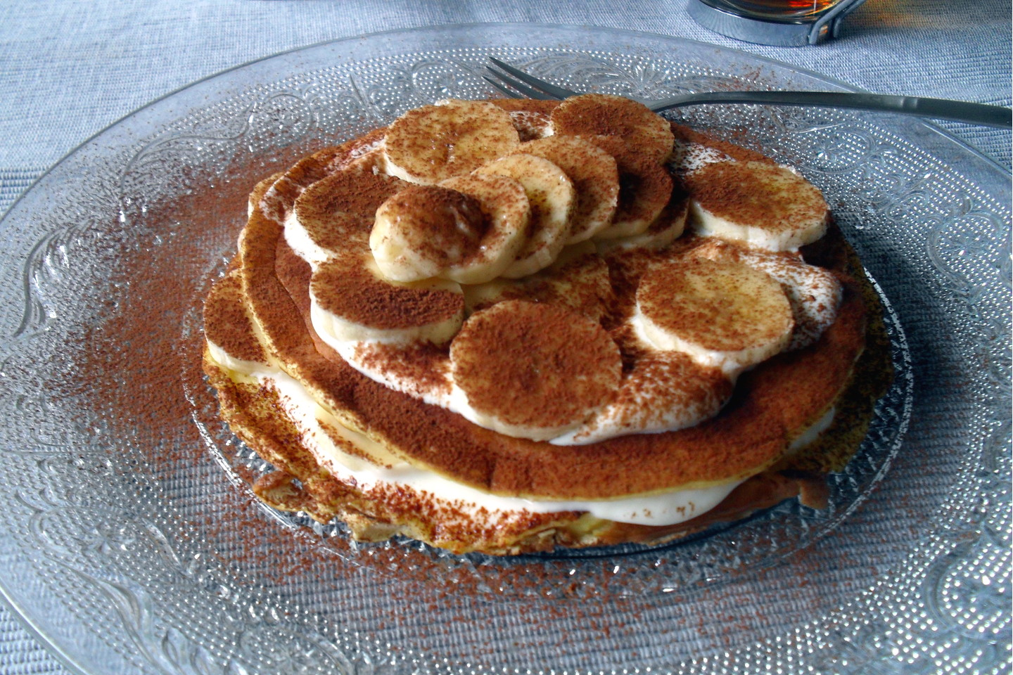 Pancakes con banana e yogurt