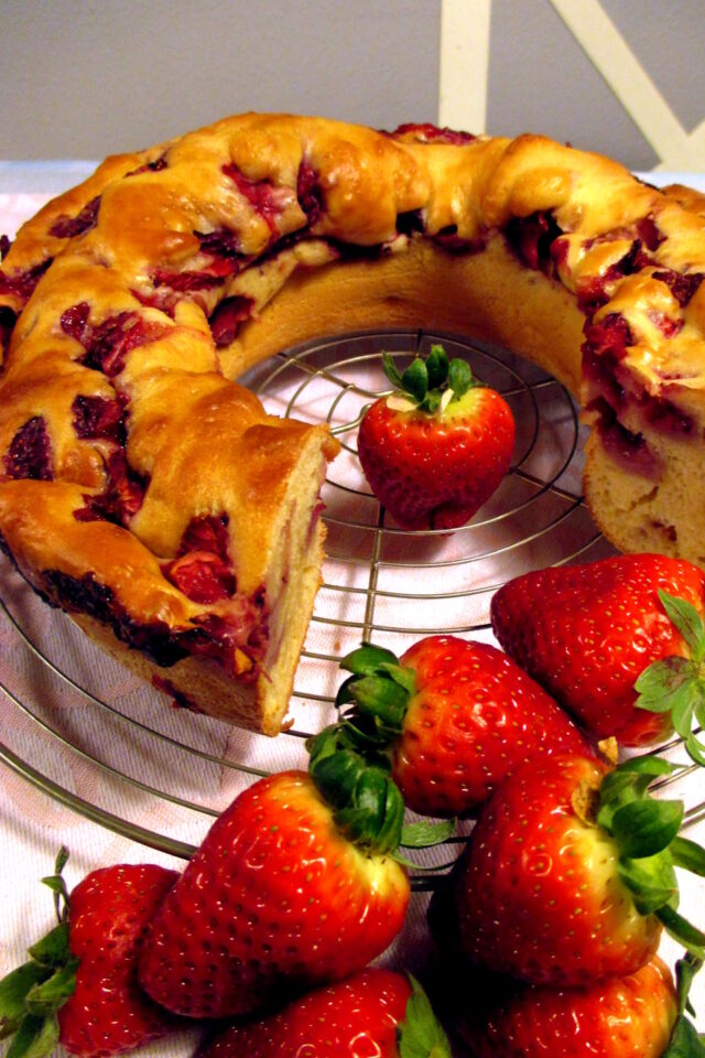 Ciambellone alle fragole senza grassi, Mangia senza Pancia