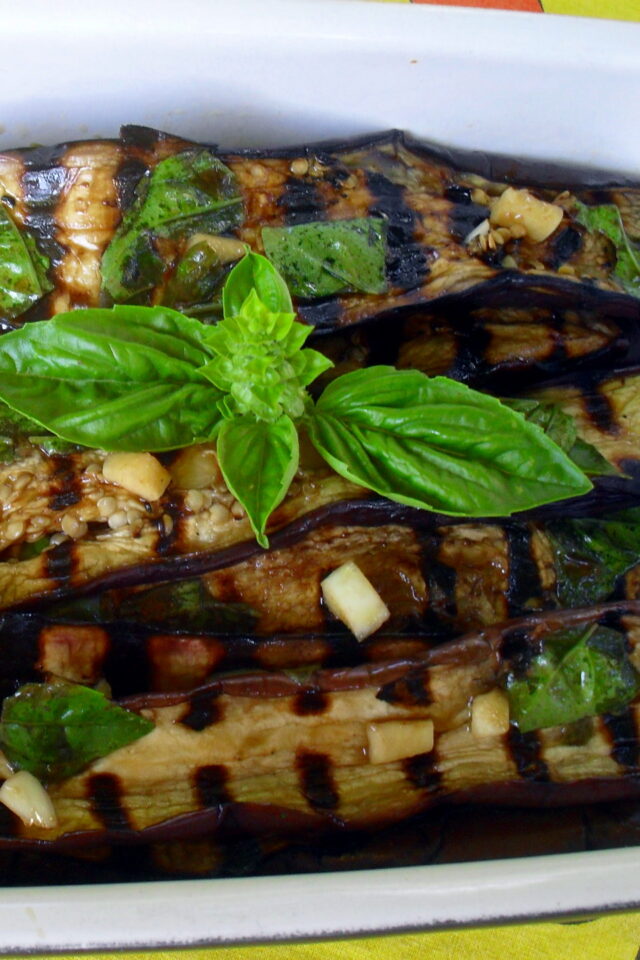 Melanzane grigliate al basilico, Mangia senza Pancia