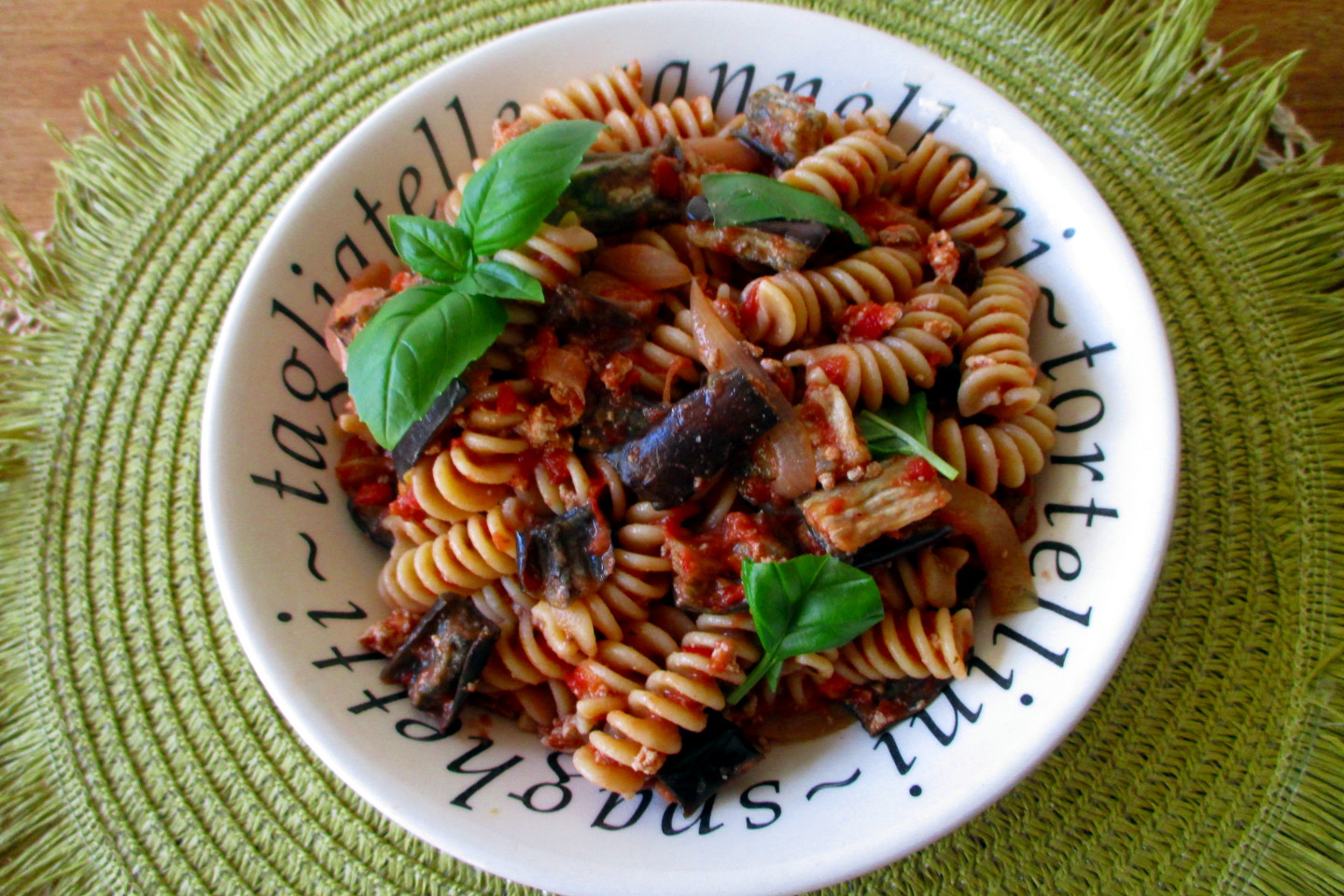 Pasta melanzane e tofu affumicato, Mangia senza Pancia