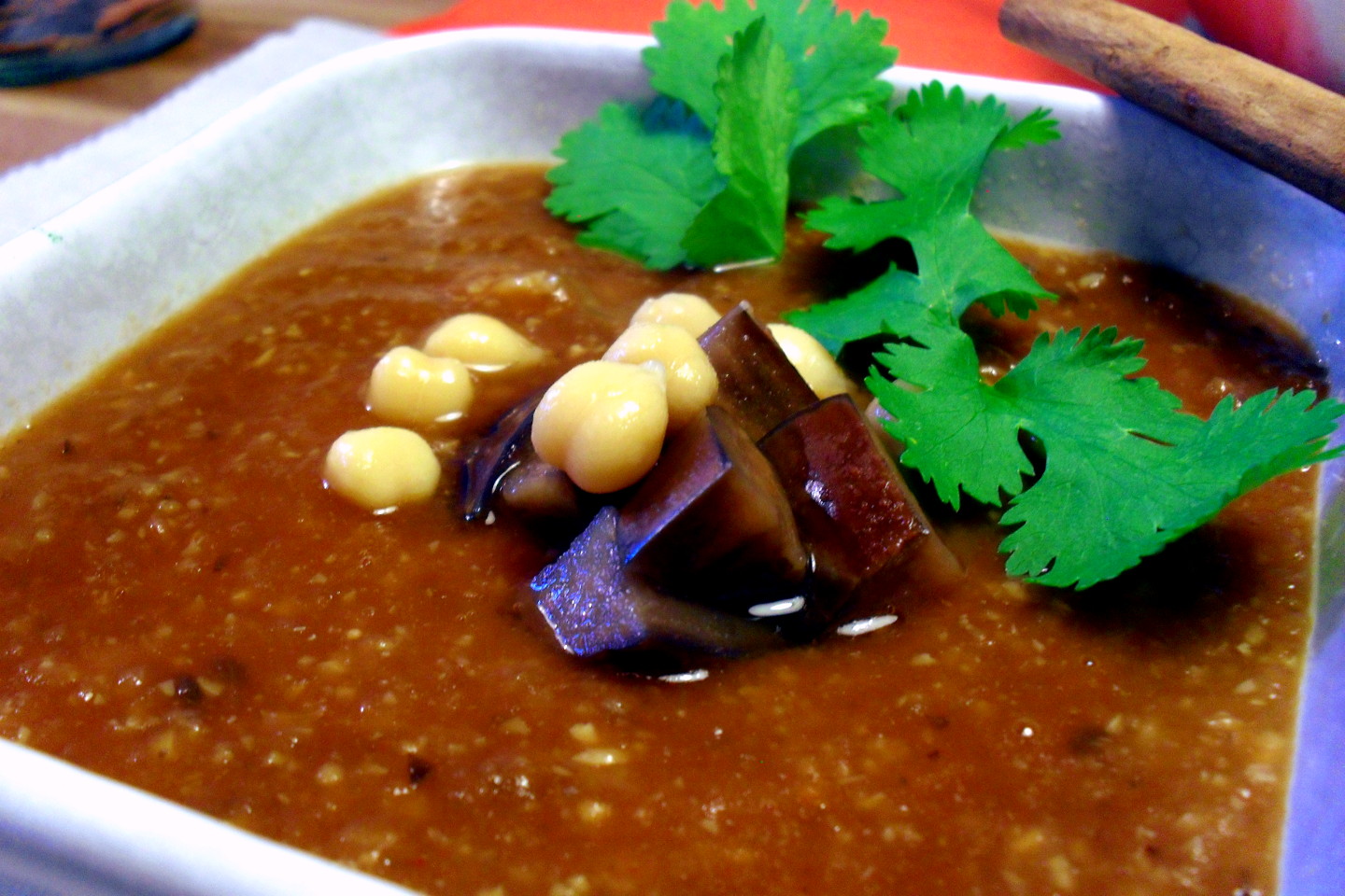 Zuppa araba di ceci e melanzane, Mangia senza Pancia