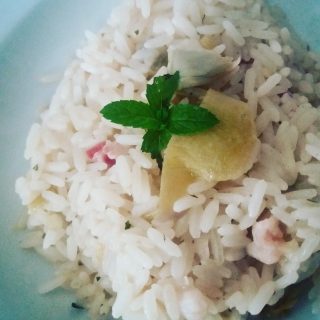 risotto speck e carciofi