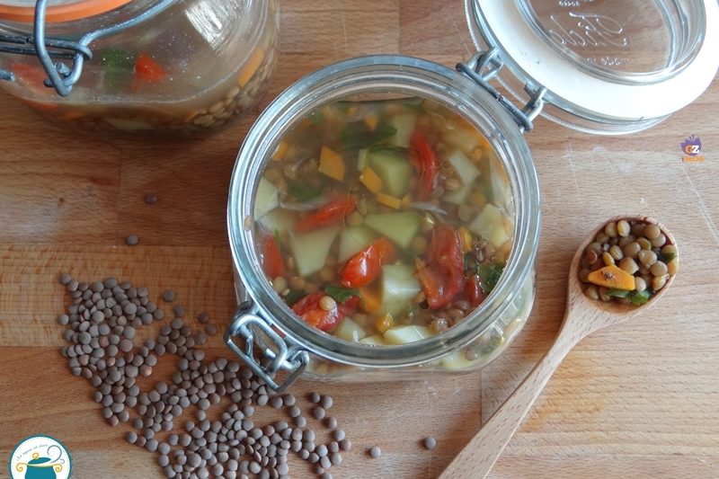 Zuppa di lenticchie in vasocottura