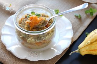 zucca in agrodolce in vasocottura con menta e pangrattato