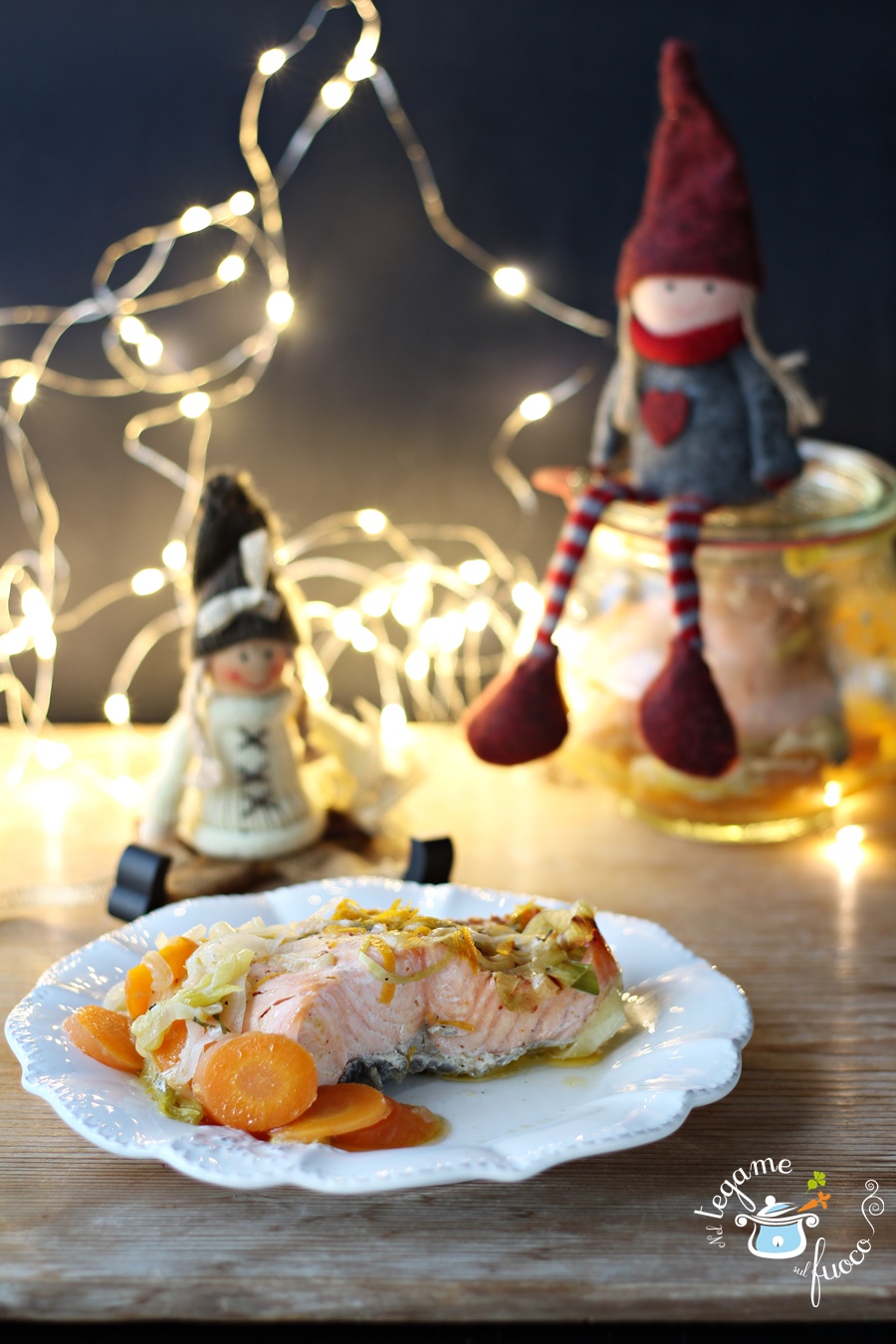 ricetta salmone con verdure e arancia in vasocottura