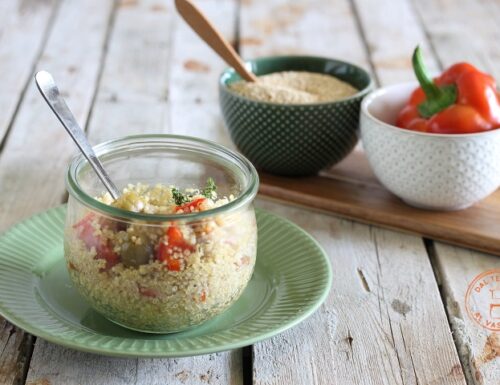 Quinoa in vasocottura con peperoni