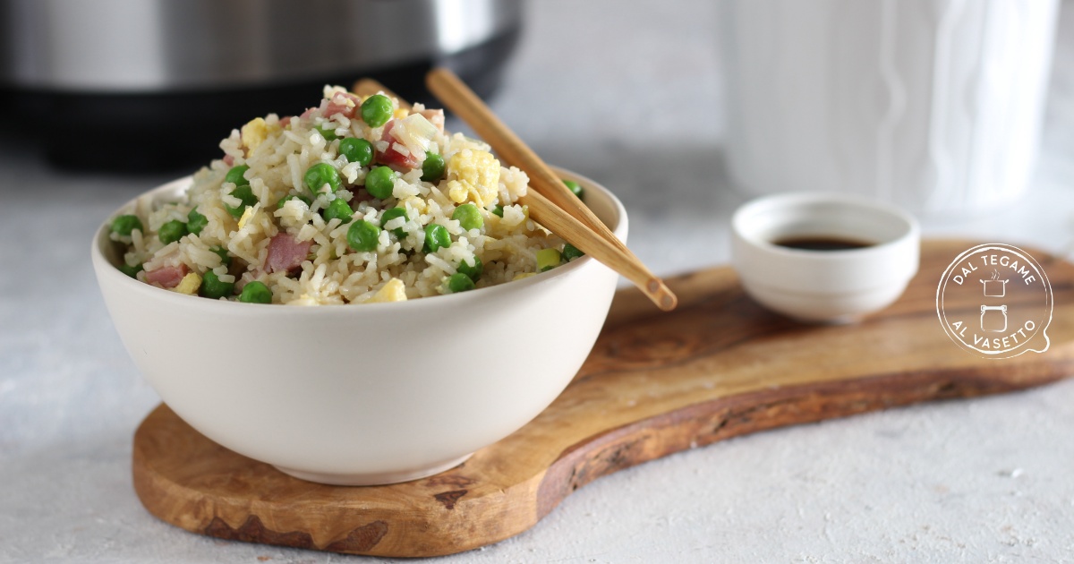 Riso alla cantonese con instant pot Dal tegame al vasetto