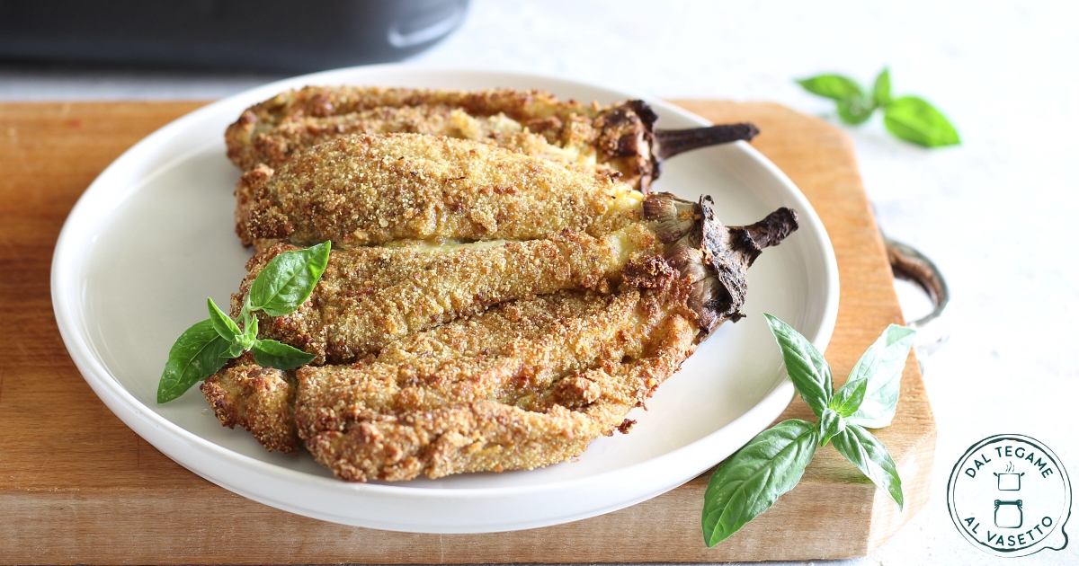 Cotolette di melanzane in friggitrice ad aria - Dal tegame al vasetto