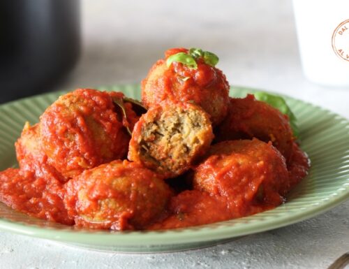 Polpette di lenticchie al sugo al microonde