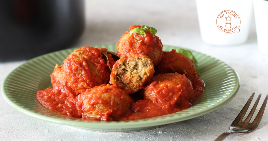 Polpette di lenticchie al sugo al microonde