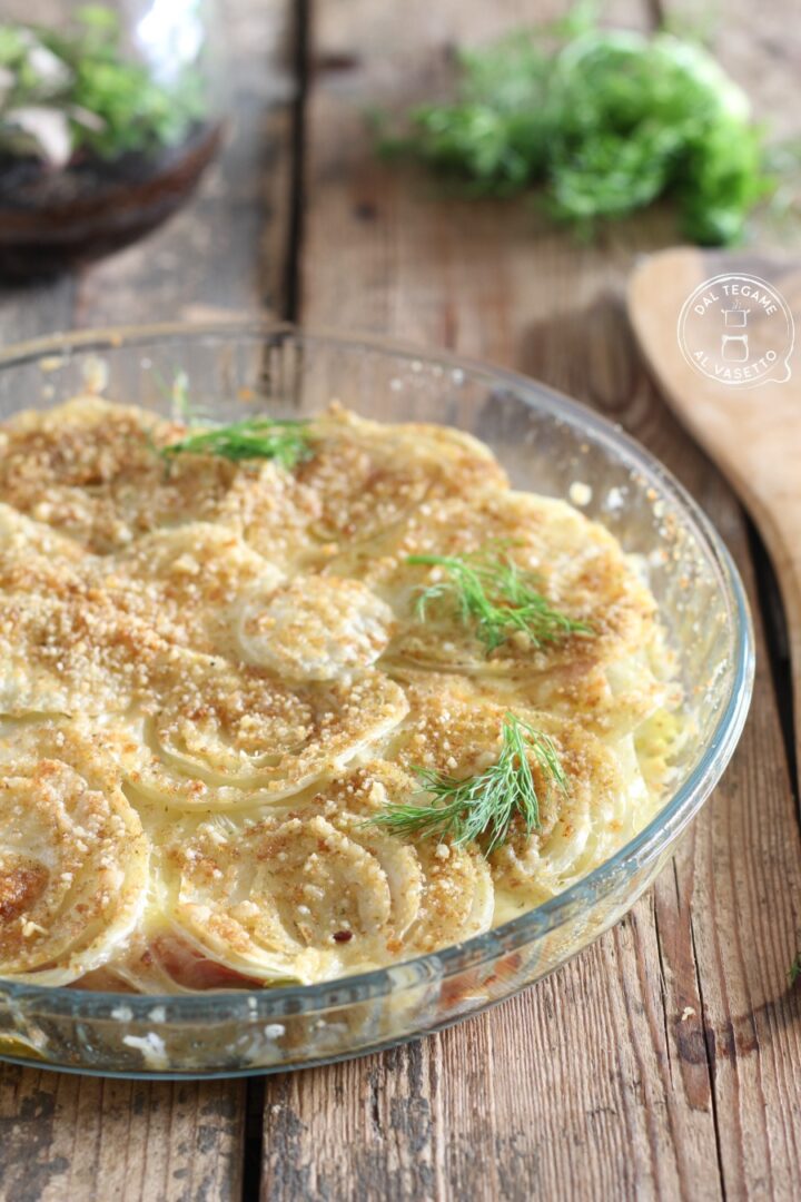 Finocchi gratinati al microonde