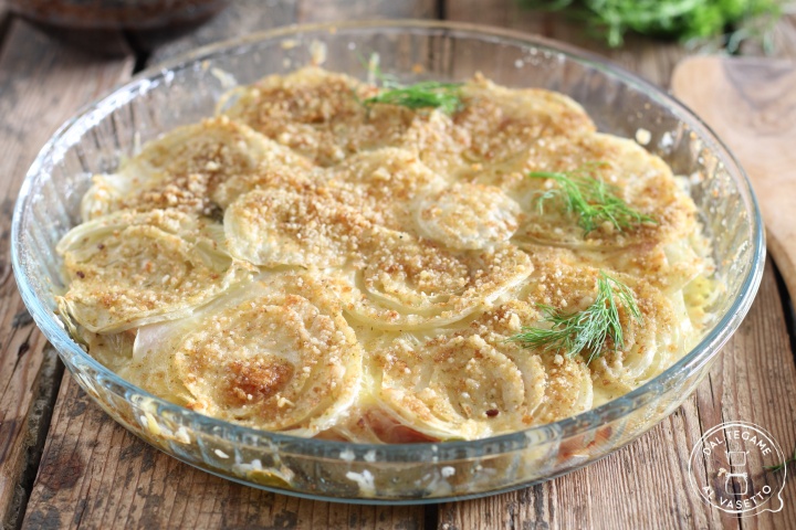 Finocchi gratinati al microonde