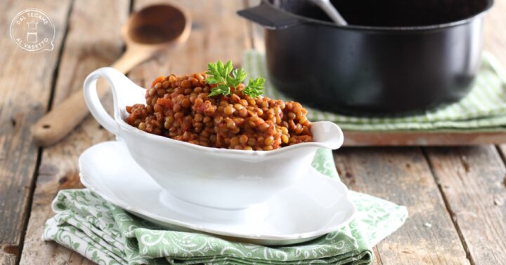 Ragù di lenticchie al microonde