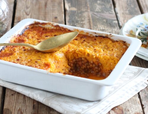 Sformato di lenticchie e zucca al microonde