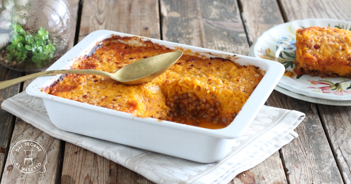 Sformato di lenticchie e zucca al microonde