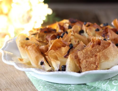 Torta di pasta fillo e crema in friggitrice ad aria