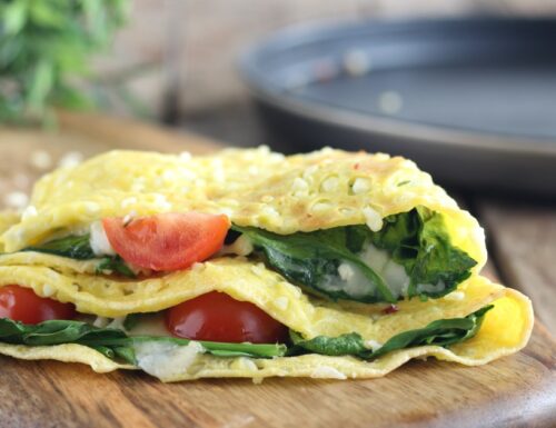 Frittata con i fiocchi di latte in microonde