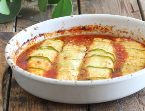 Involtini di zucchine al sugo al microonde