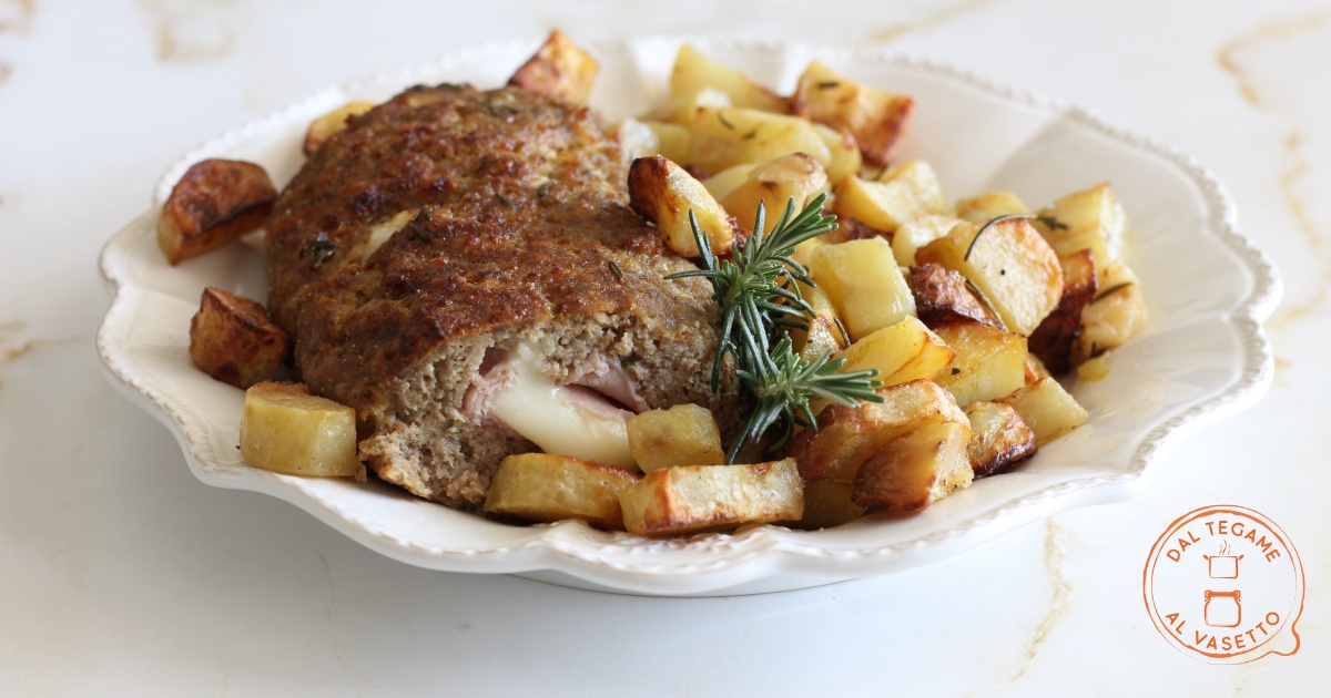 Polpettone con patate in friggitrice ad aria