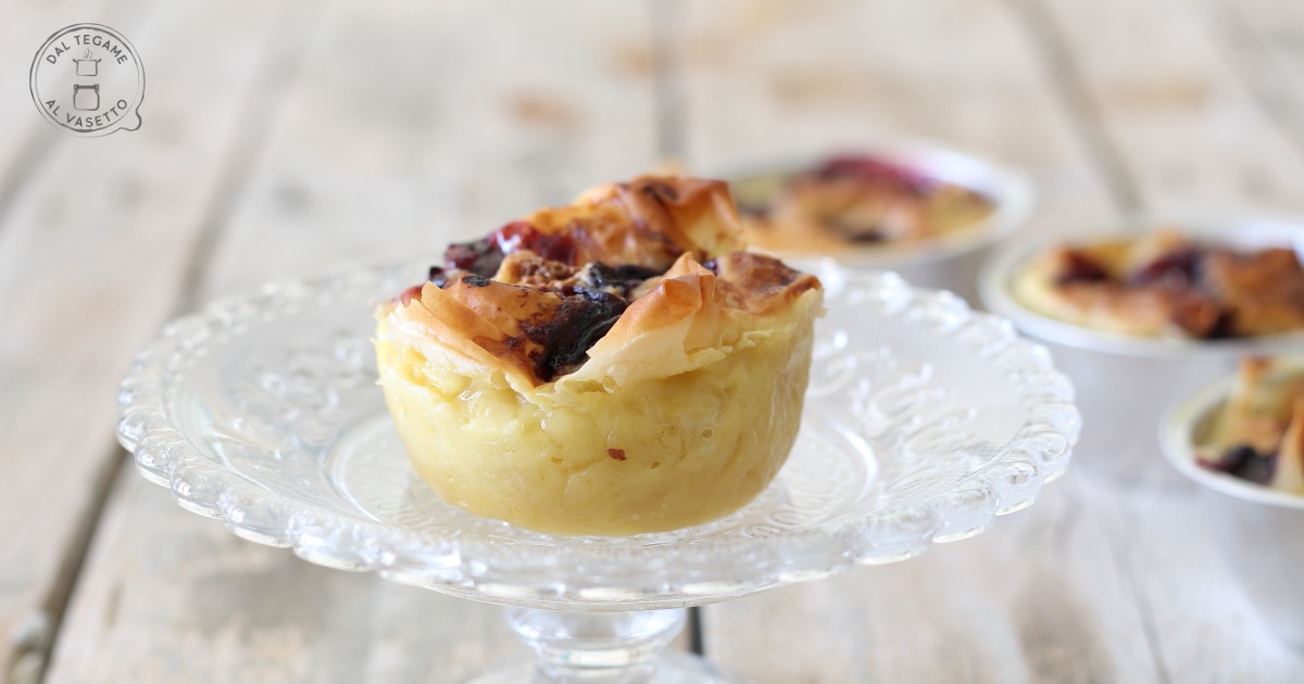 Muffin di pasta fillo in microonde