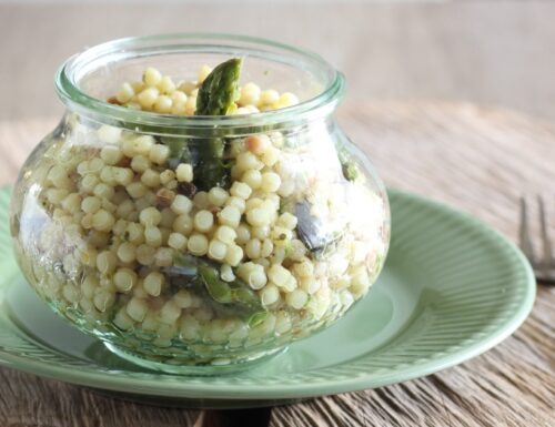 Fregula con asparagi in vasocottura
