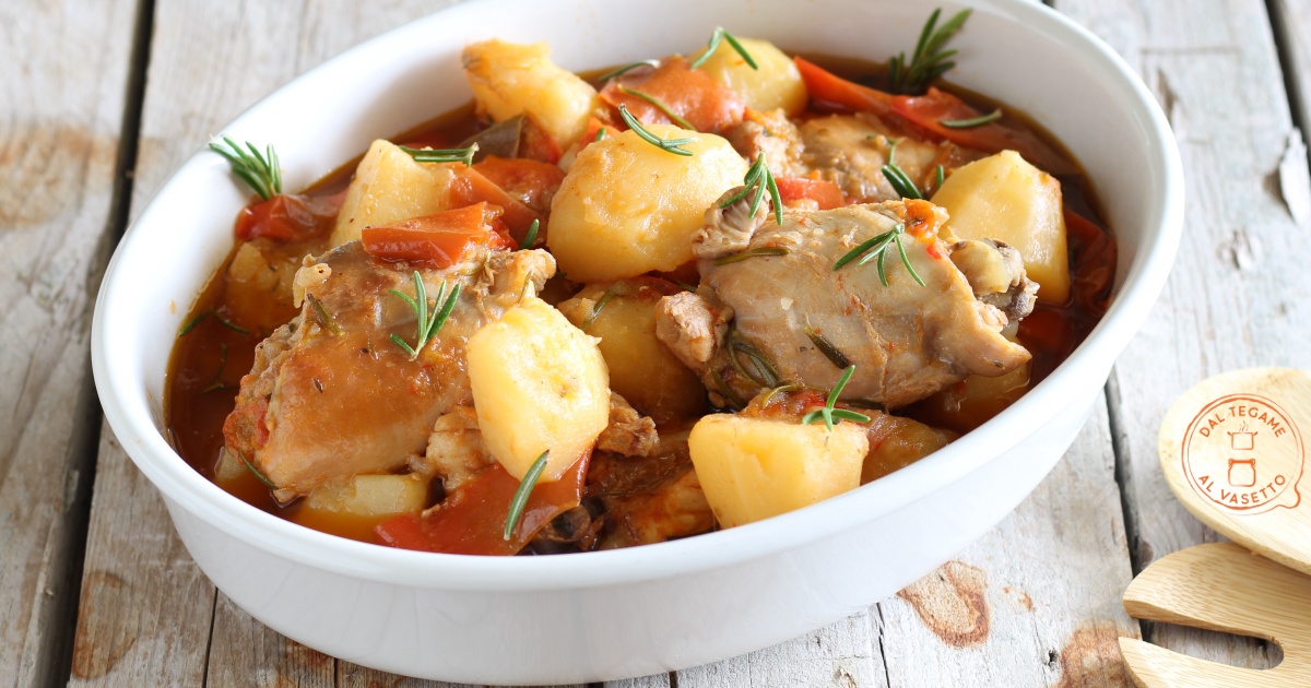 Pollo con peperoni e patate in instant pot