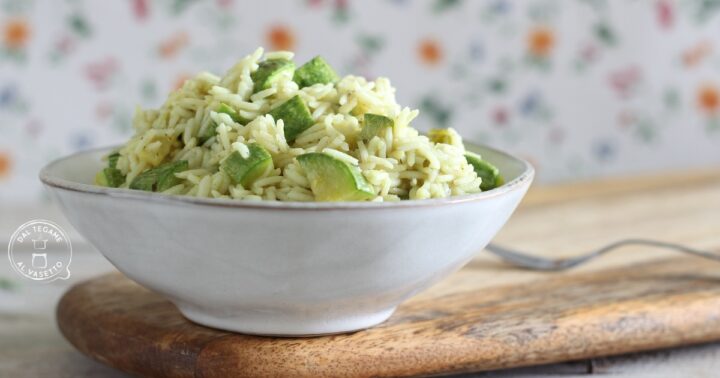 Riso con zucchine in microonde