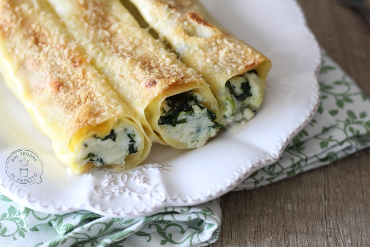 Cannelloni ricotta e spinaci in microonde