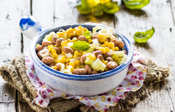 Insalata di fagioli e mais Insalata di fagioli e mais