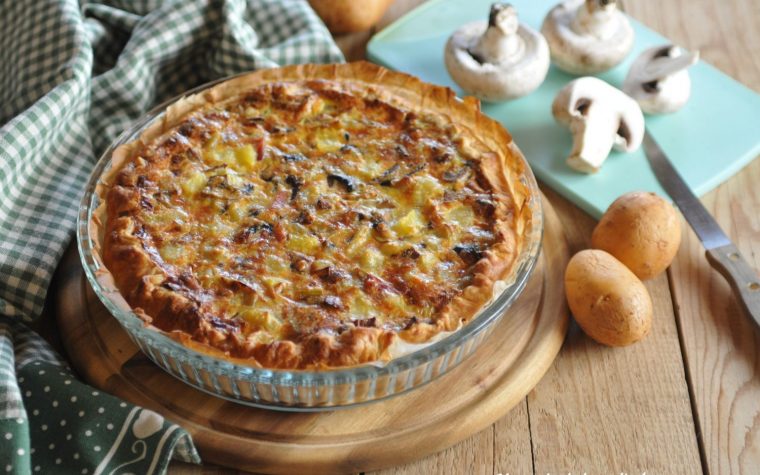 Quiche ai funghi e patate