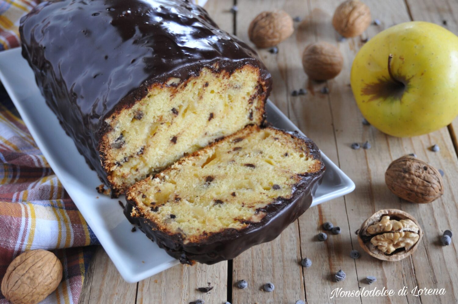 Plumcake Mele Noci E Cioccolato Facile Goloso