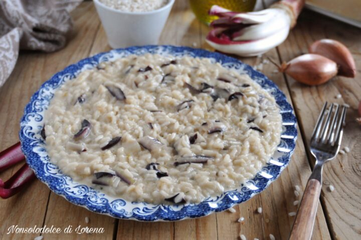 risotto al radicchio trevigiano e taleggio