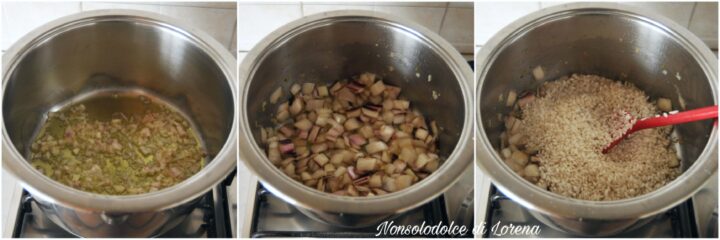 risotto al radicchio trevigiano e taleggio 
