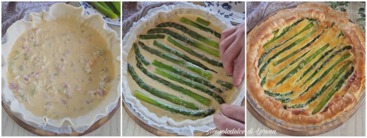quiche con asparagi e pancetta