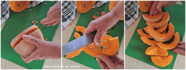 zucca arrostita in friggitrice ad aria