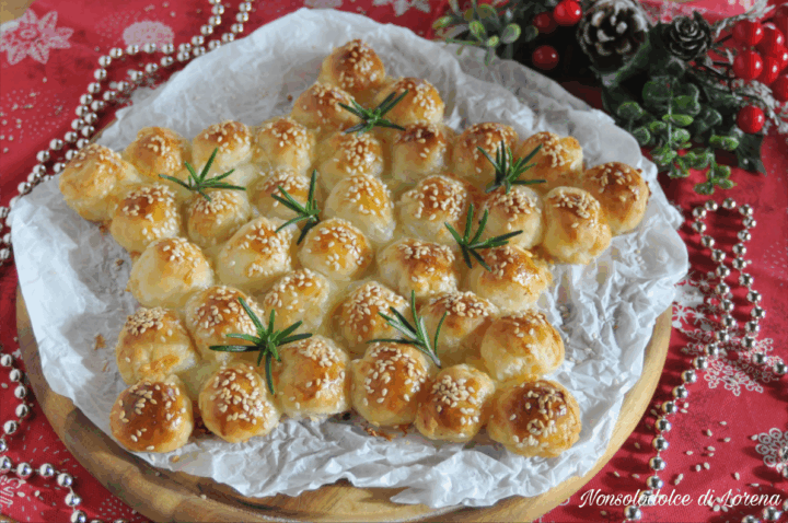 stella di sfoglia con mozzarelline