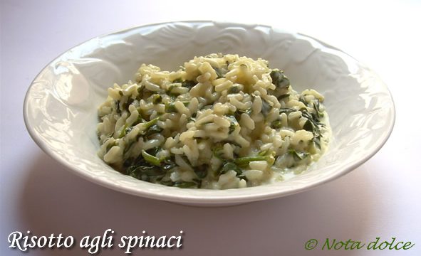 Risotto agli spinaci, ricetta primi piatti