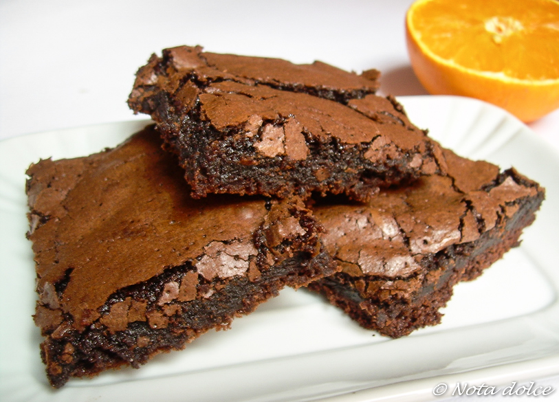 Brownies al cioccolato e arancia ricetta dolce senza burro