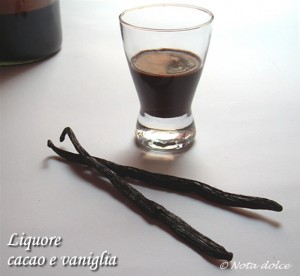 Liquore cacao e vaniglia ricetta bevanda
