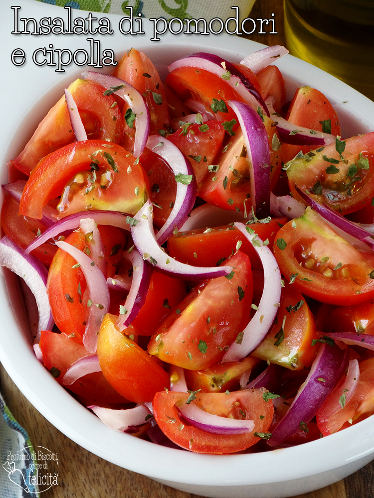 insalata di pomodori e cipolla rossa di tropea