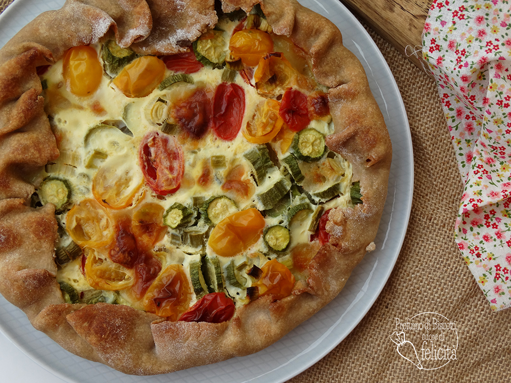 torta salata zucchine e pomodorini
