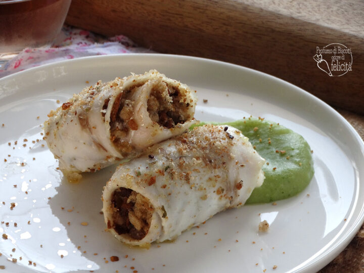 Involtini di branzino al forno