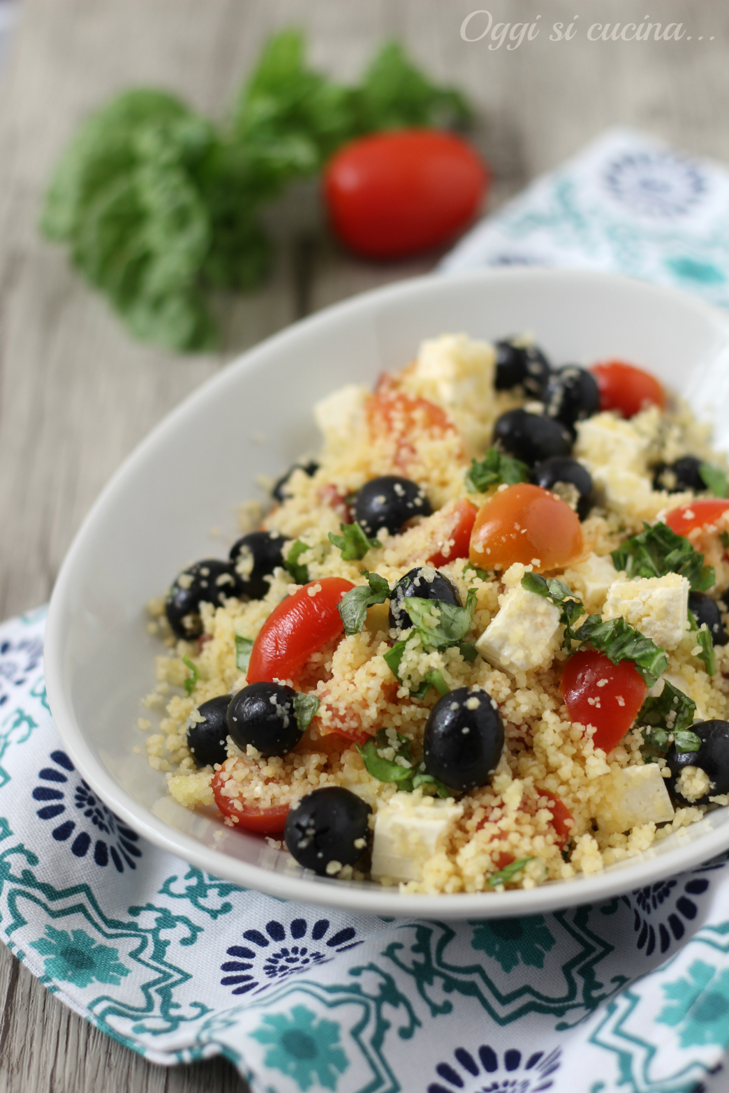 Ricetta cous cous con feta e olive nere