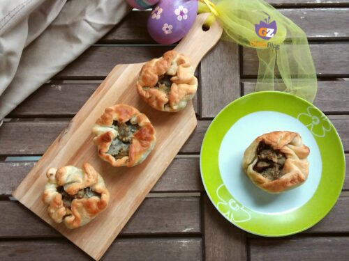 FAGOTTINI DI PASTA SFOGLIA AI CARCIOFI